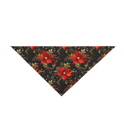 Pretty Poinsettias Pet Bandana