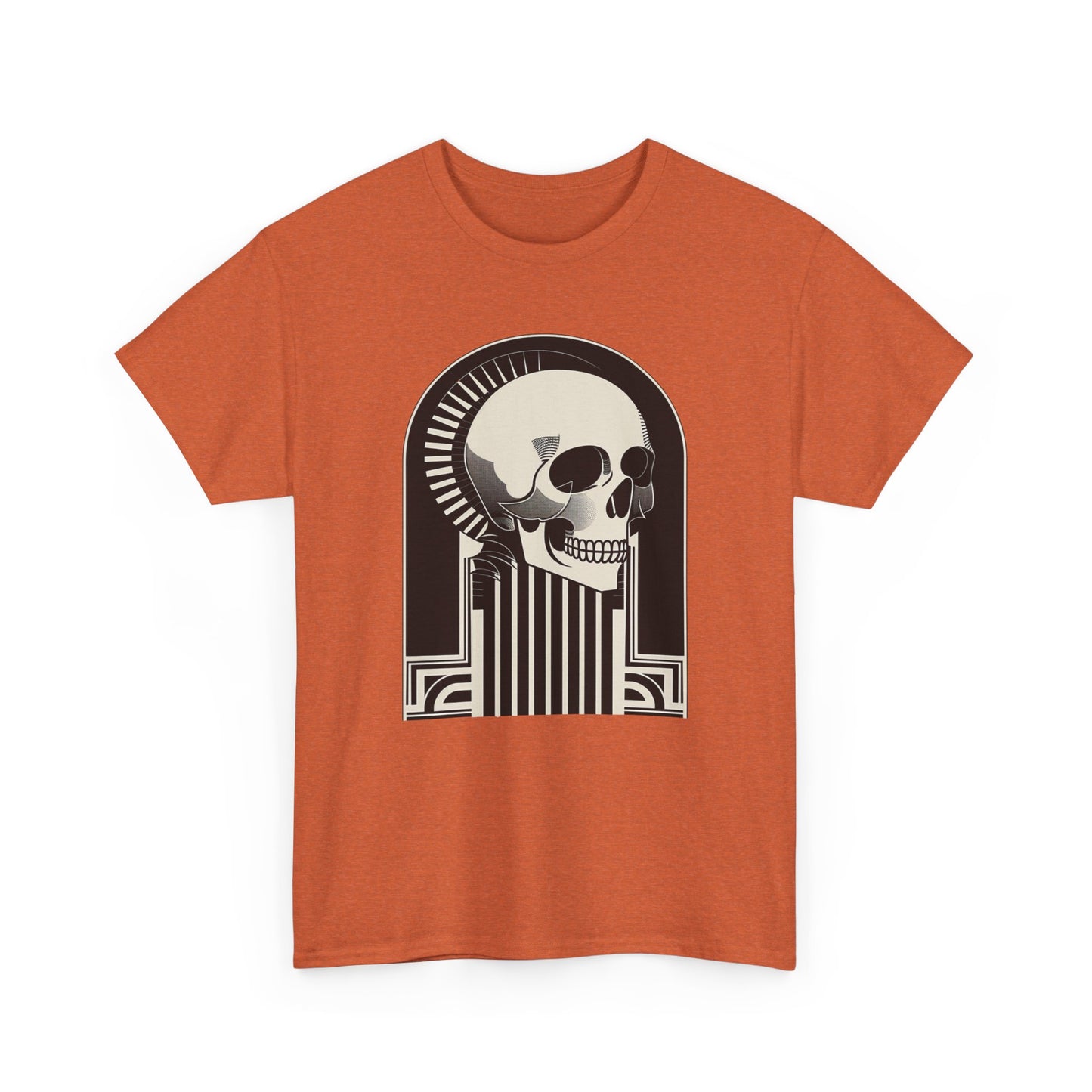 Art Deco Skull Unisex Heavy Cotton Tee