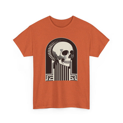 Art Deco Skull Unisex Heavy Cotton Tee