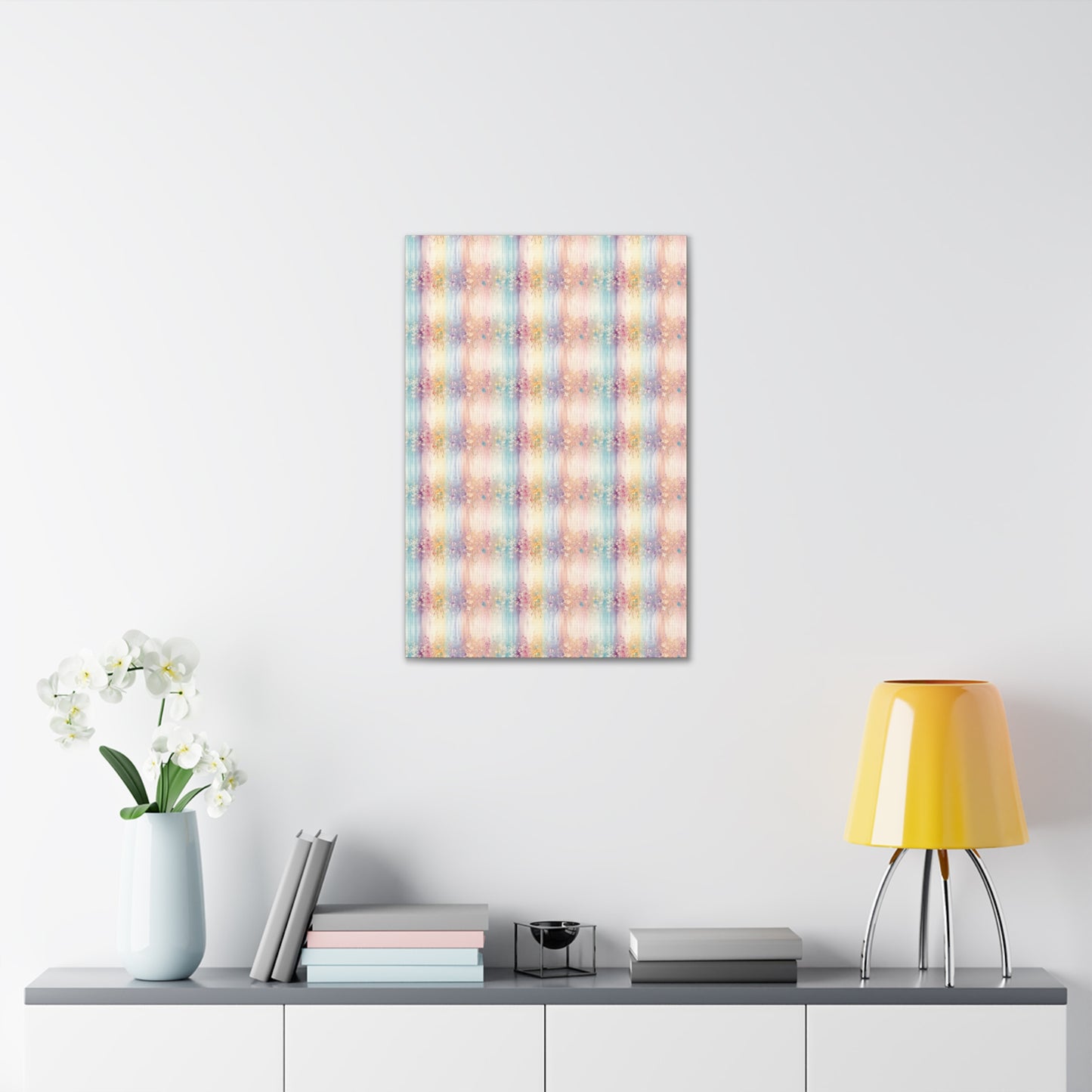 Floral Stripes Canvas Gallery Wrap