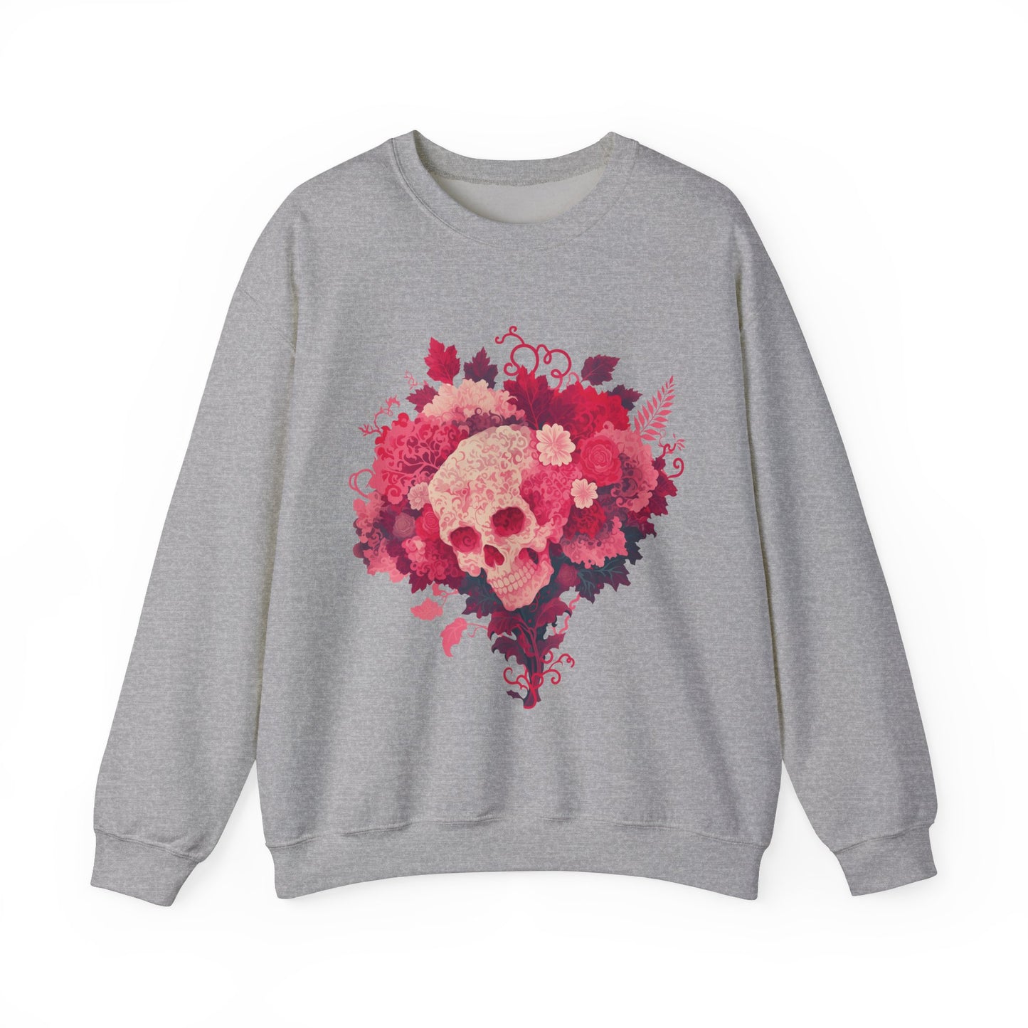 Skull Bouquet Unisex Heavy Blend™ Crewneck Sweatshirt
