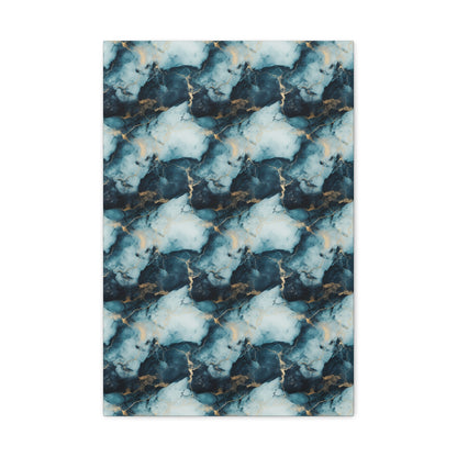 Cool Blue Marble Canvas Gallery Wrap