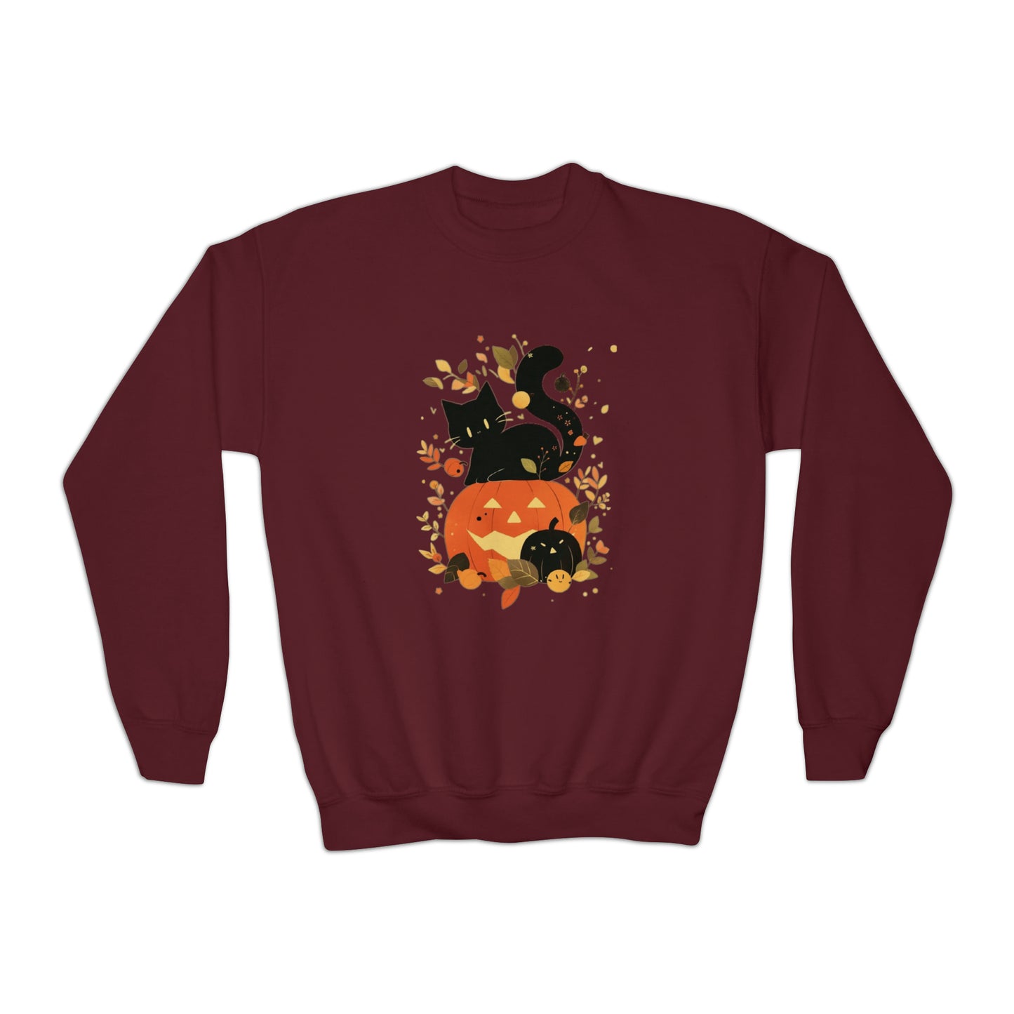 Spooky Kitty Youth Crewneck Sweatshirt