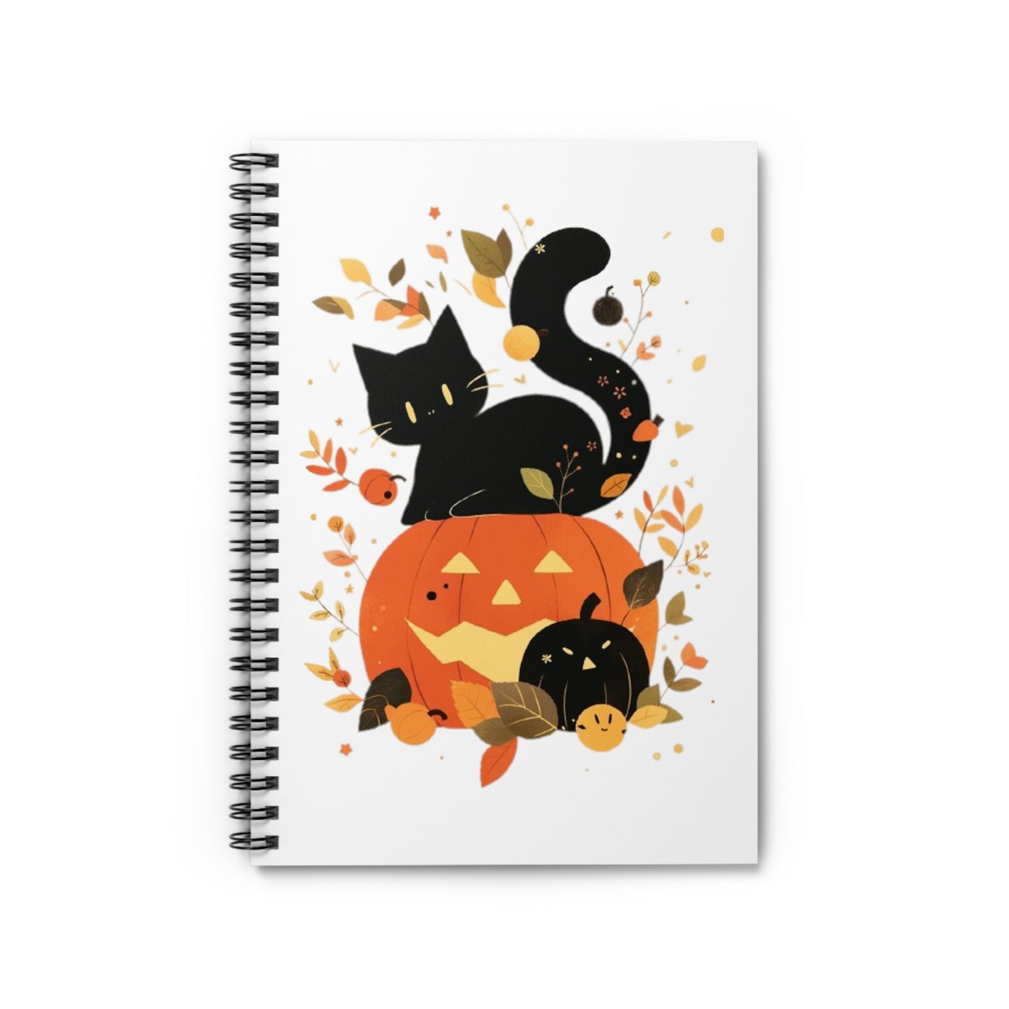 Spooky Kitty Spiral Notebook - Ruled Line