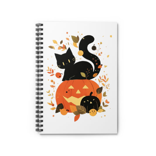 Spooky Kitty Spiral Notebook - Ruled Line