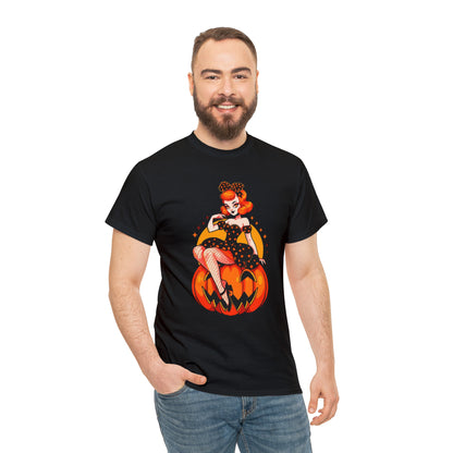 Pumpkin Pinup Unisex Heavy Cotton Tee