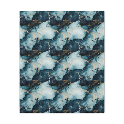 Cool Blue Marble Canvas Gallery Wrap