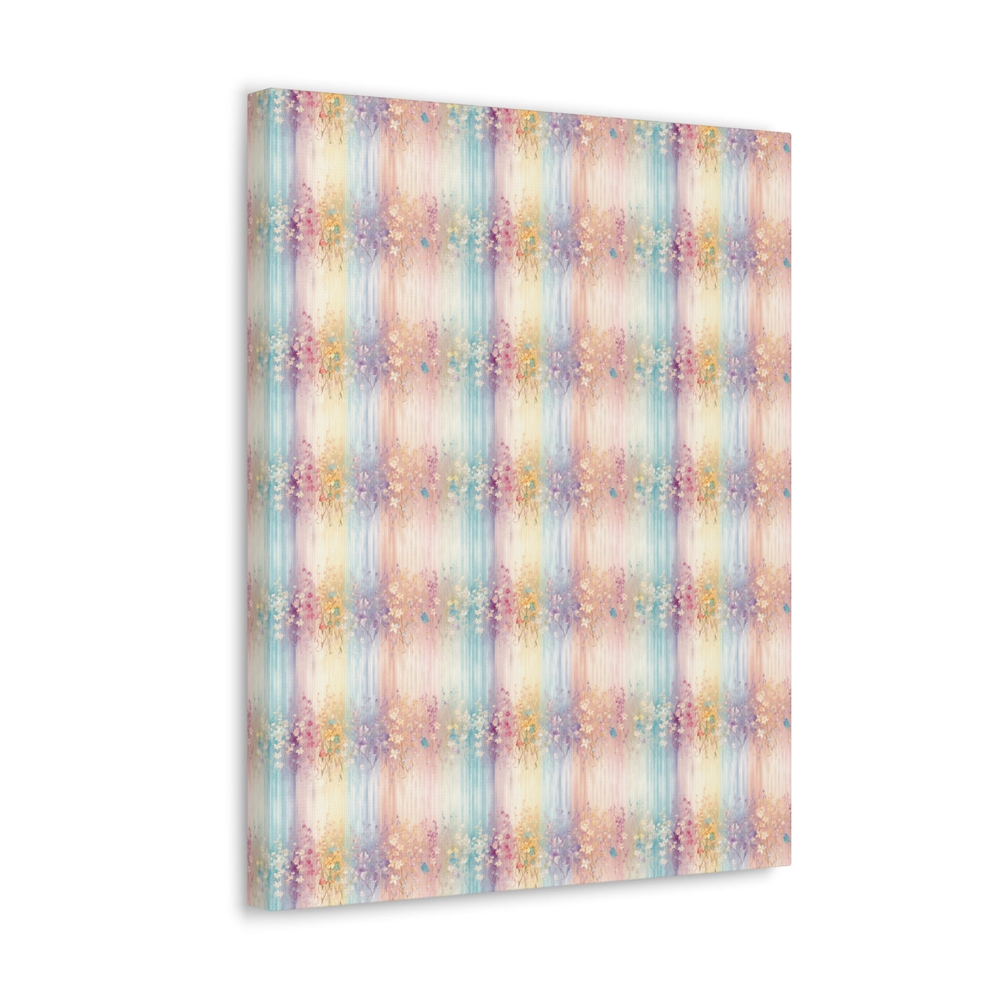 Floral Stripes Canvas Gallery Wrap