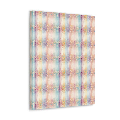 Floral Stripes Canvas Gallery Wrap