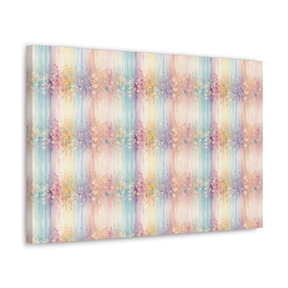 Floral Stripes Canvas Gallery Wrap