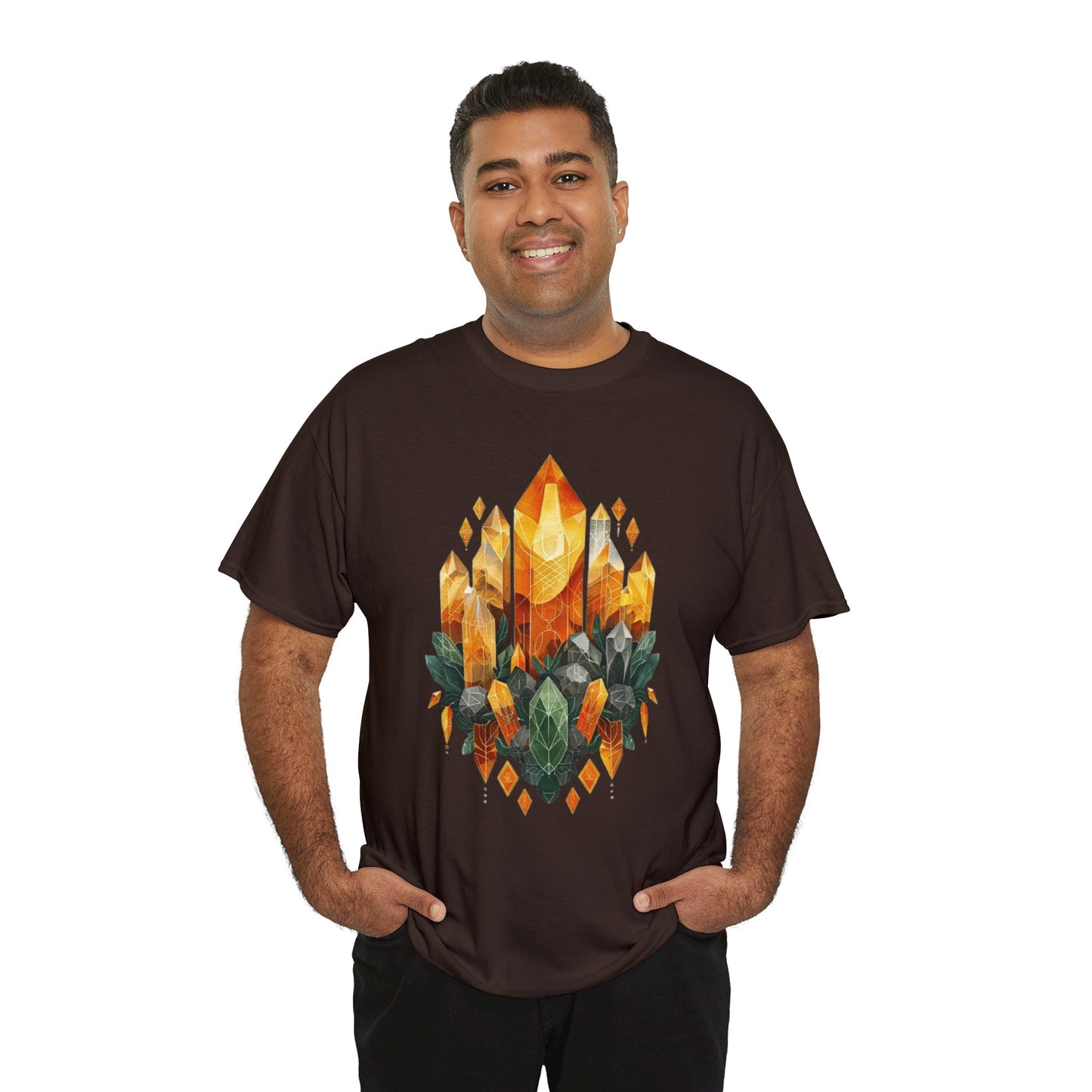 Earthen Crystal Cluster Unisex Heavy Cotton Tee