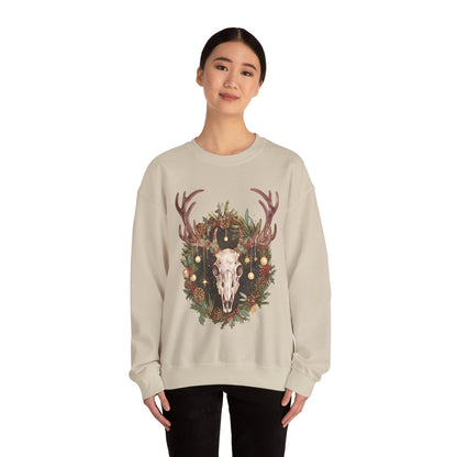 Reindeer Skull Unisex Heavy Blend™ Crewneck Sweatshirt