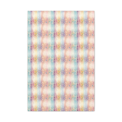 Floral Stripes Canvas Gallery Wrap