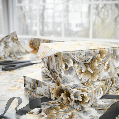 Silver & Gold Filigree Wrapping Papers