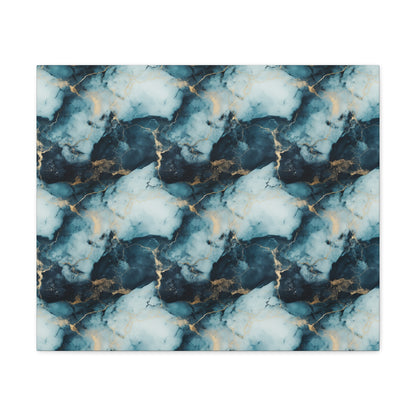 Cool Blue Marble Canvas Gallery Wrap