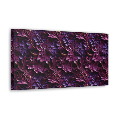 Purple Florals Canvas Gallery Wrap