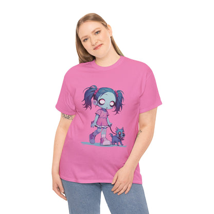Zombie Dog Walker Unisex Heavy Cotton Tee
