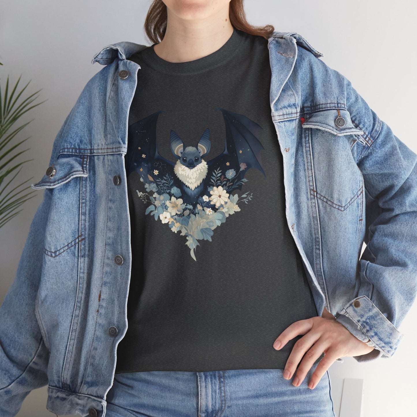 Midnight Bat Unisex Heavy Cotton Tee