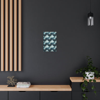 Cool Blue Marble Canvas Gallery Wrap