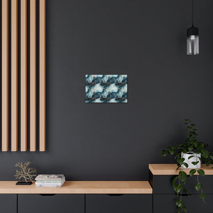Cool Blue Marble Canvas Gallery Wrap