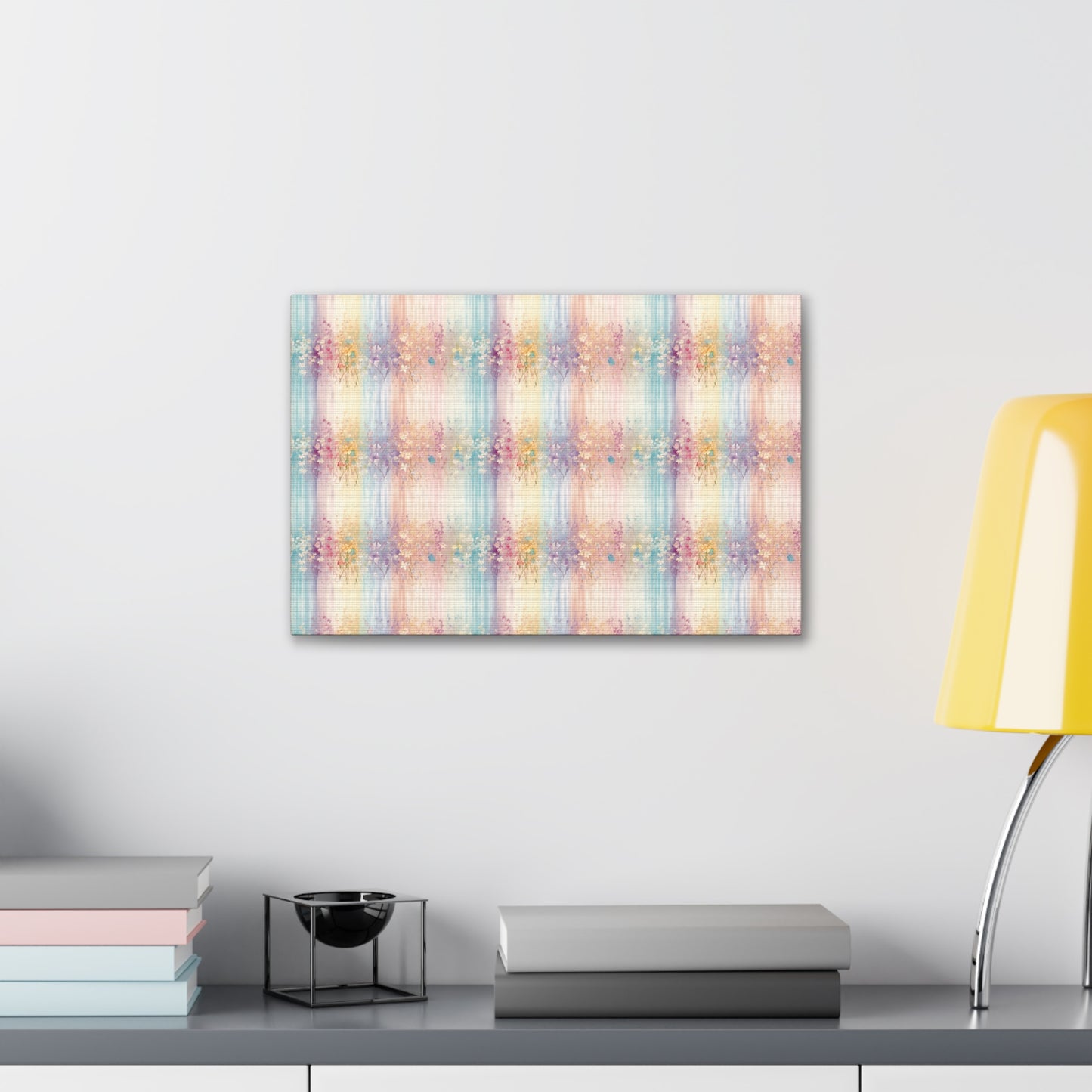 Floral Stripes Canvas Gallery Wrap