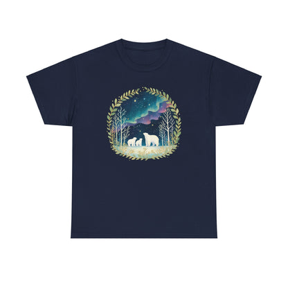 Aurora Polar Bears Unisex Heavy Cotton Tee