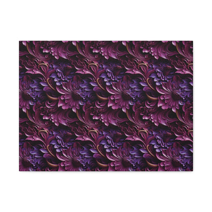 Purple Florals Canvas Gallery Wrap