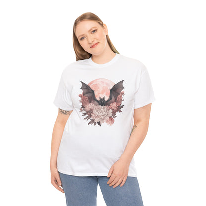 Strawberry Moon Bat Unisex Heavy Cotton Tee