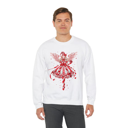 Candy Cane Angel Unisex Heavy Blend™ Crewneck Sweatshirt