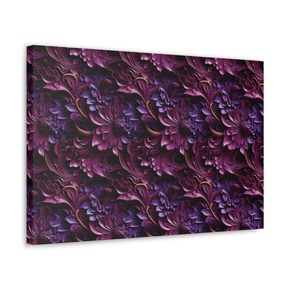 Purple Florals Canvas Gallery Wrap