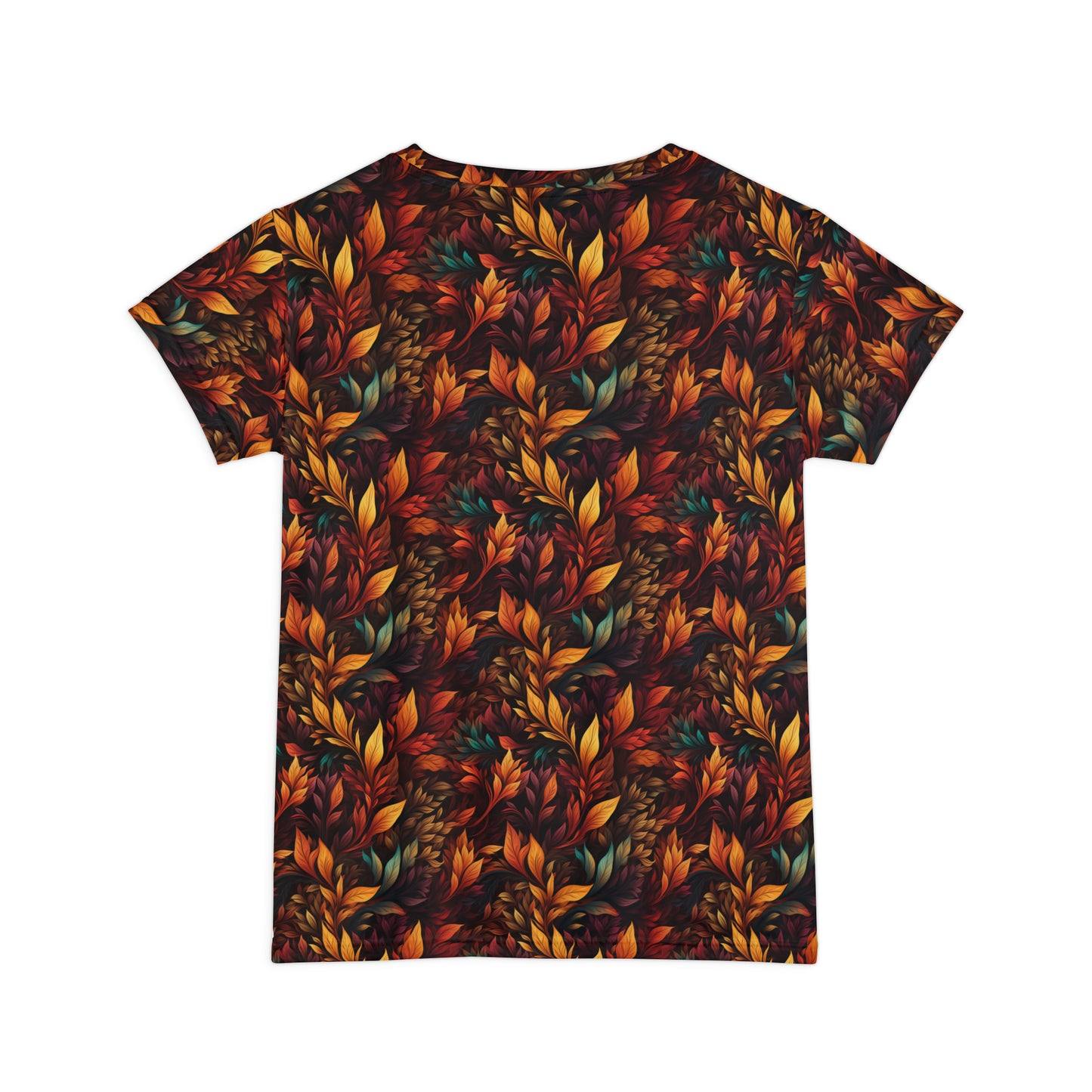 Fall Leaves Women's Short Sleeve Shirt (AOP)