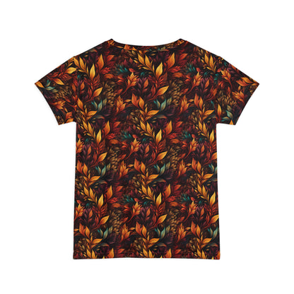 Fall Leaves Women's Short Sleeve Shirt (AOP)