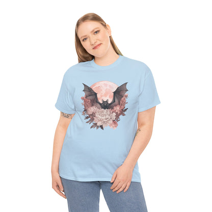 Strawberry Moon Bat Unisex Heavy Cotton Tee