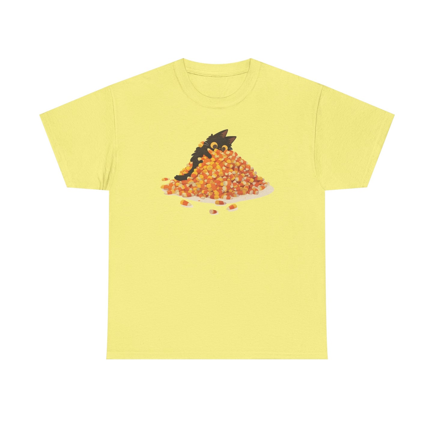 Candy Corn Cat Unisex Heavy Cotton Tee