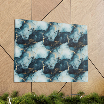 Cool Blue Marble Canvas Gallery Wrap