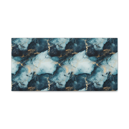 Cool Blue Marble Canvas Gallery Wrap