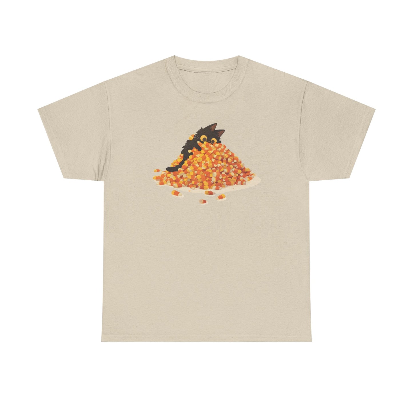 Candy Corn Cat Unisex Heavy Cotton Tee