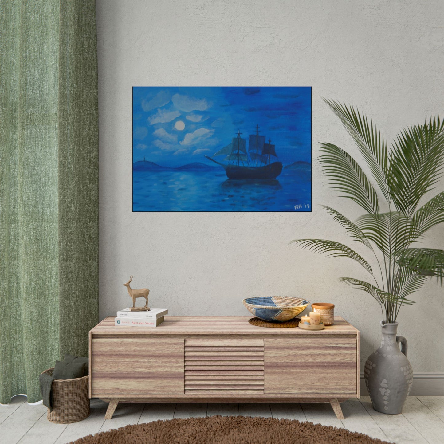 "Voyage in Blue" - Rolled Poster