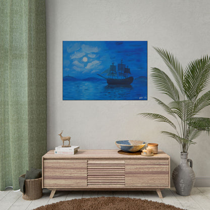 "Voyage in Blue" - Rolled Poster