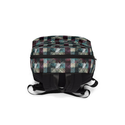 Grunge Plaid Unisex Classic Backpack