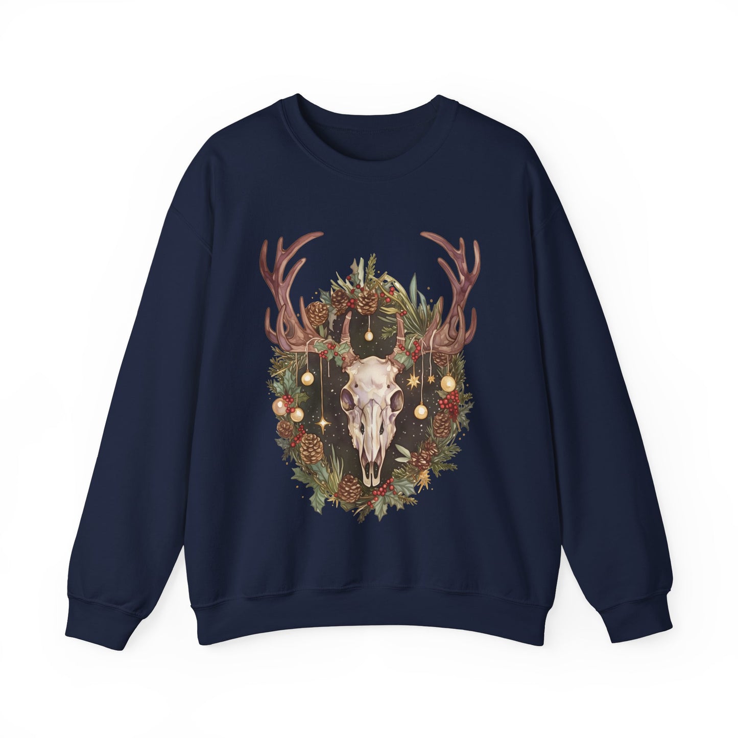 Reindeer Skull Unisex Heavy Blend™ Crewneck Sweatshirt