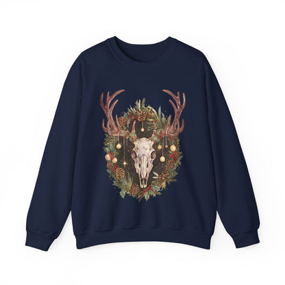 Reindeer Skull Unisex Heavy Blend™ Crewneck Sweatshirt
