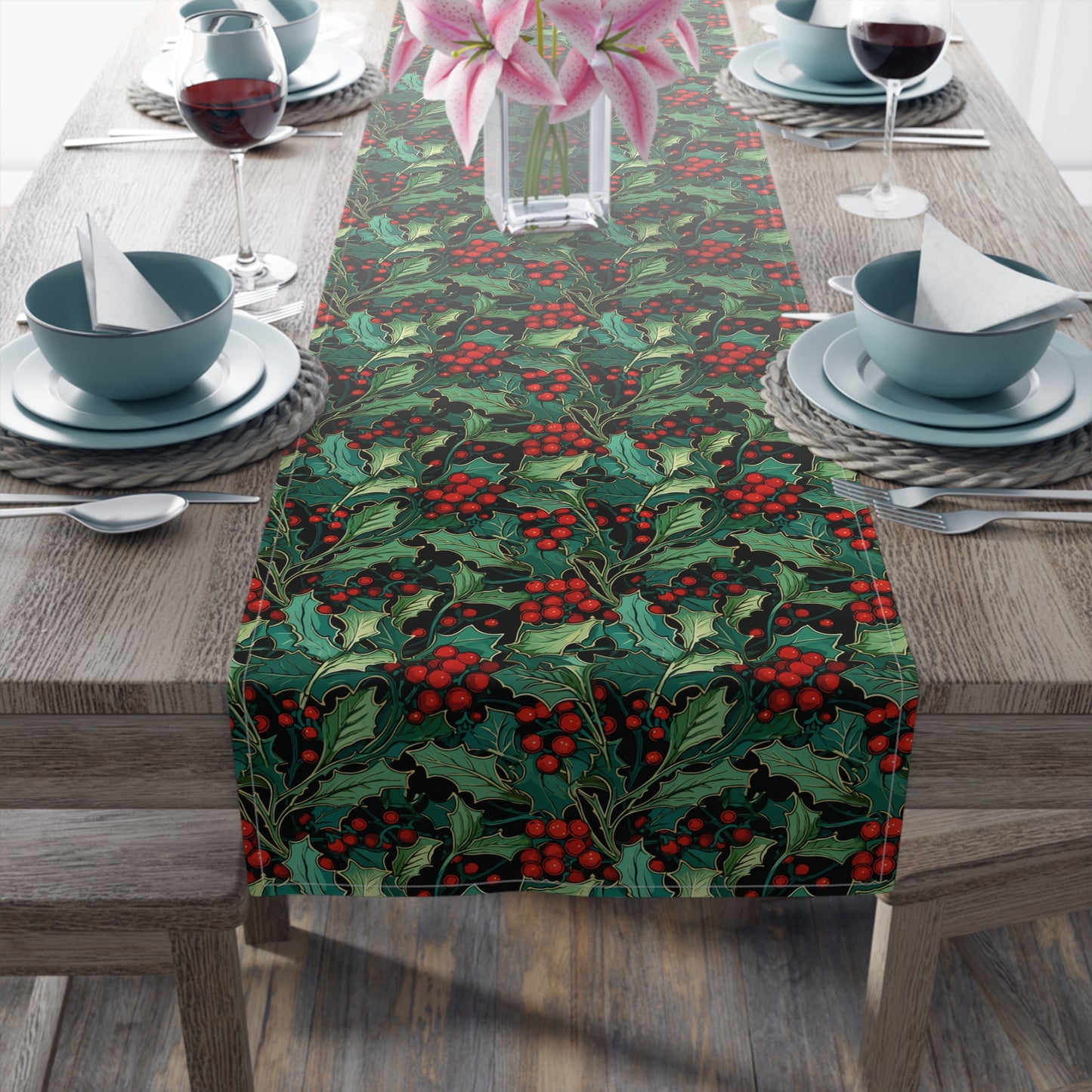 Holly Table Runner (Cotton, Poly)