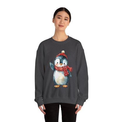 Festive Penguin Unisex Heavy Blend™ Crewneck Sweatshirt