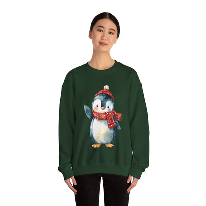 Festive Penguin Unisex Heavy Blend™ Crewneck Sweatshirt