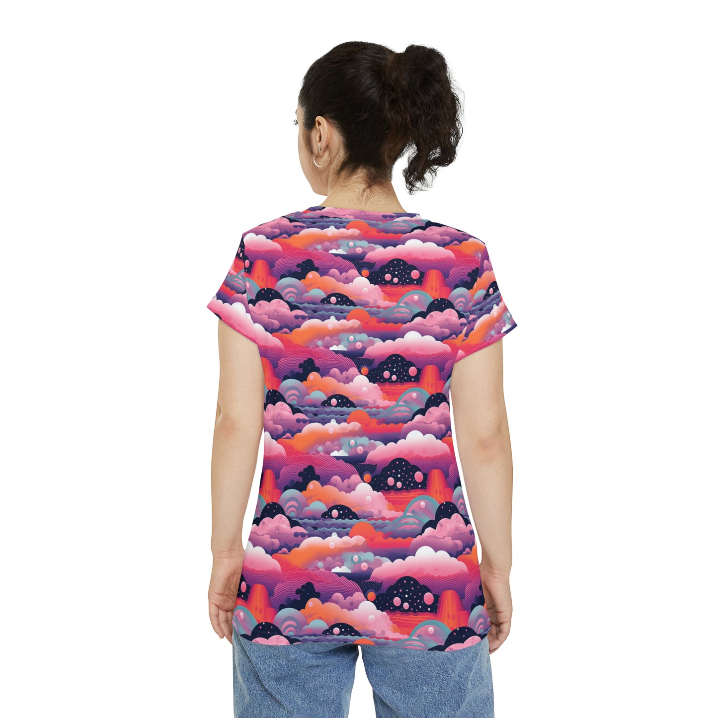 Cosmic Whimsy Women's Short Sleeve Shirt (AOP)