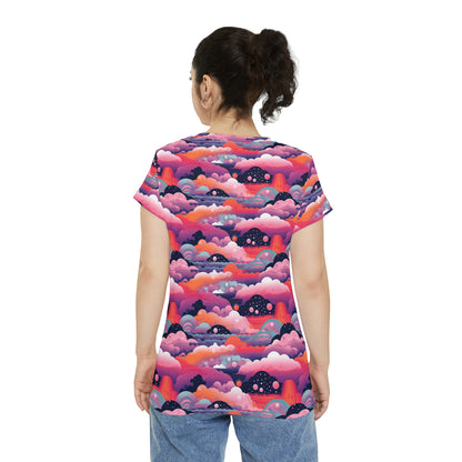 Cosmic Whimsy Women's Short Sleeve Shirt (AOP)