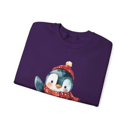 Festive Penguin Unisex Heavy Blend™ Crewneck Sweatshirt