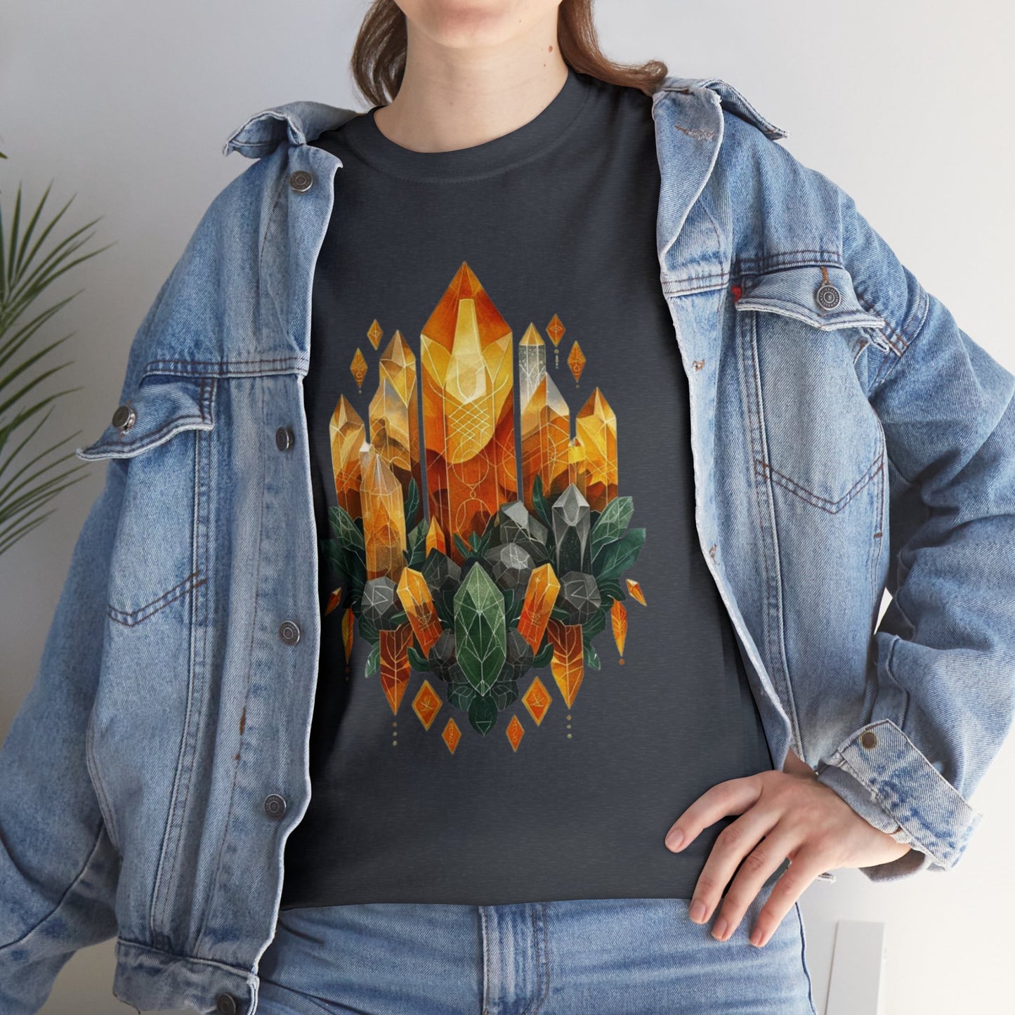 Earthen Crystal Cluster Unisex Heavy Cotton Tee