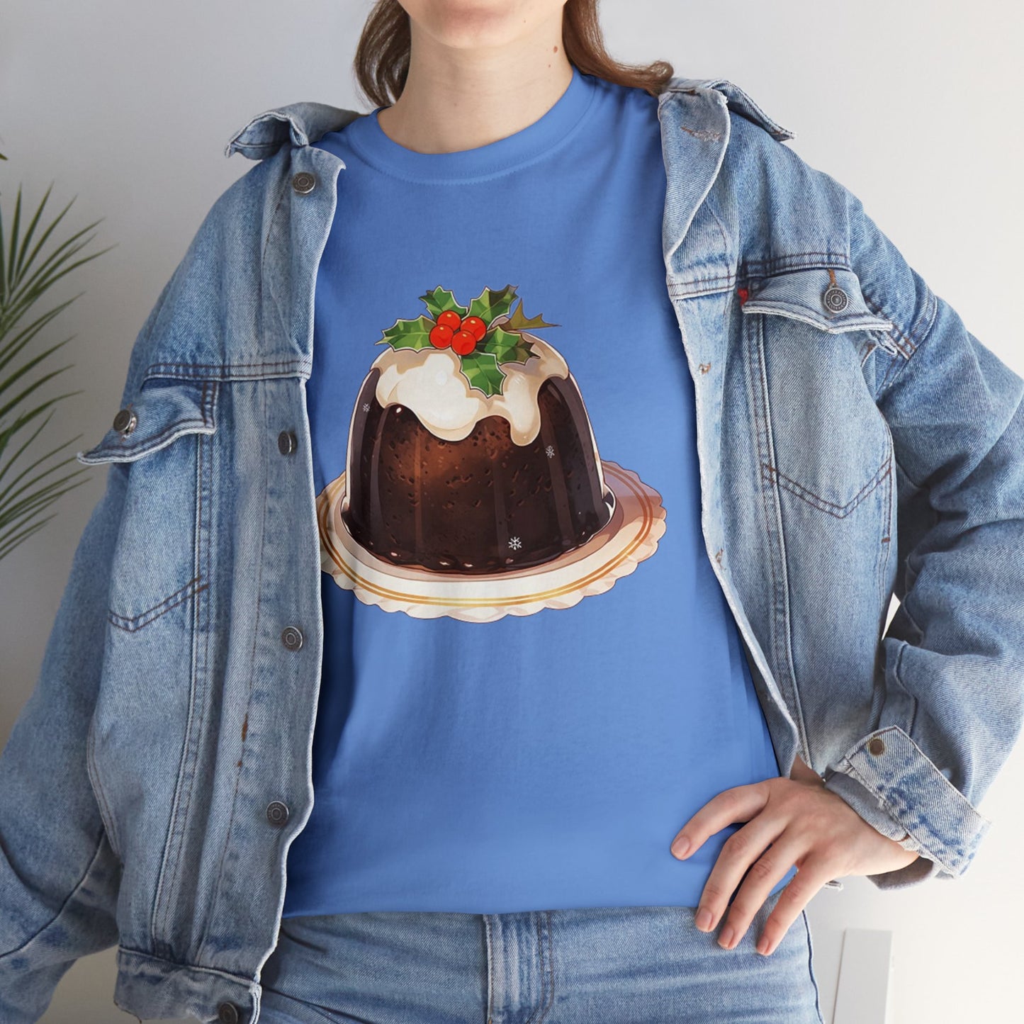 Christmas Pudding Unisex Heavy Cotton Tee
